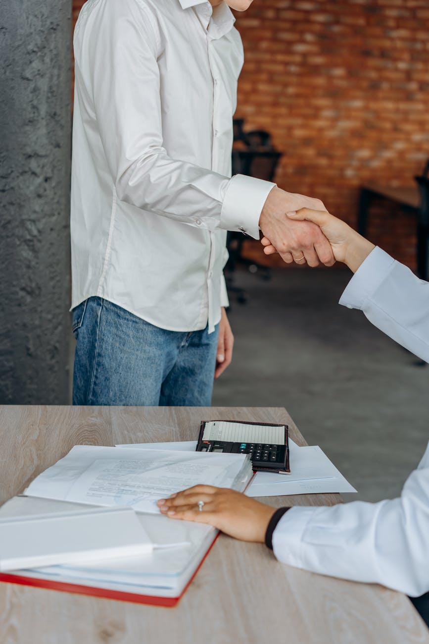 business people making agreement